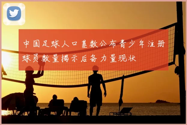 中国足球人口基数公布青少年注册球员数量揭示后备力量现状